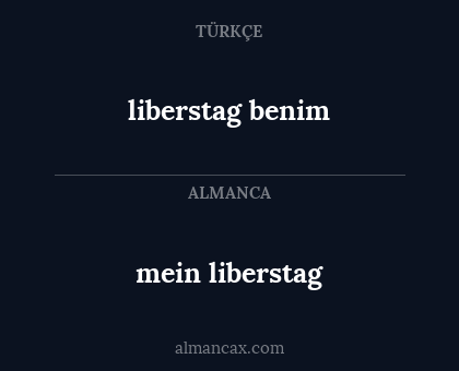 liberstag benim - mein liberstag