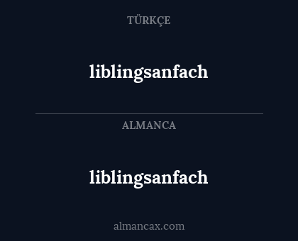 liblingsanfach - liblingsanfach