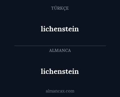 lichenstein - lichenstein