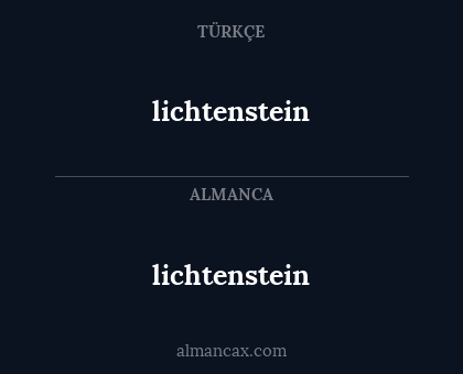 lichtenstein - lichtenstein