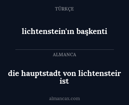 lichtenstein'ın başkenti - die hauptstadt von lichtensteir ist