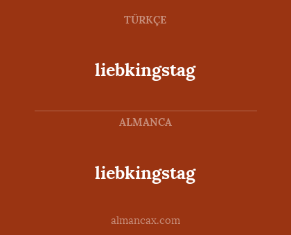 liebkingstag - liebkingstag