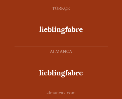 lieblingfabre - lieblingfabre