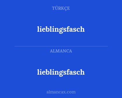 lieblingsfasch - lieblingsfasch