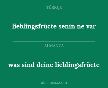 lieblingsfrücte senin ne var - was sind deine lieblingsfrücte