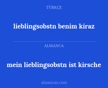 lieblingsobstn benim kiraz - mein lieblingsobstn ist kirsche