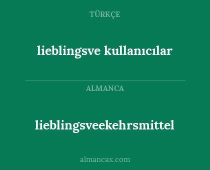 lieblingsve kullanıcılar - lieblingsveekehrsmittel