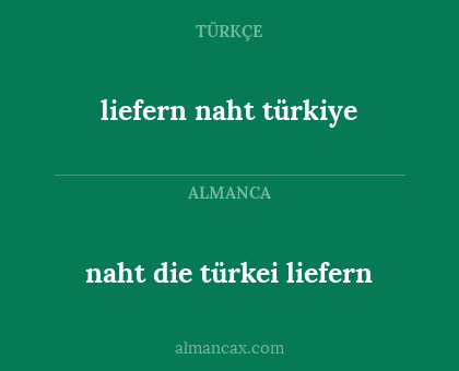liefern naht türkiye - naht die türkei liefern