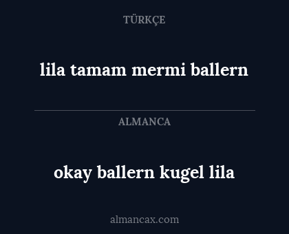 okay ballern kugel lila - lila tamam mermi ballern