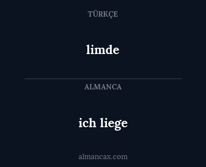 ich liege - limde