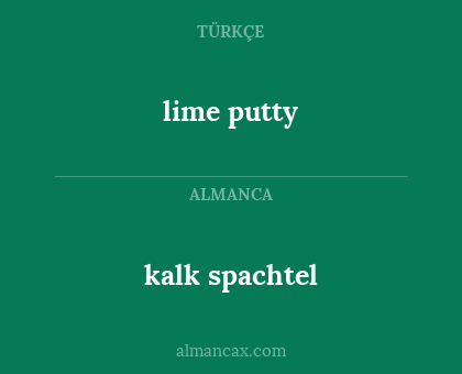 kalk spachtel - lime putty