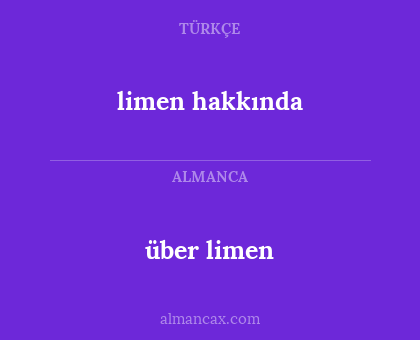 über limen - limen hakkında