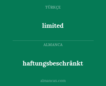 haftungsbeschränkt - limited