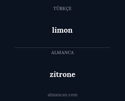 limon - zitrone