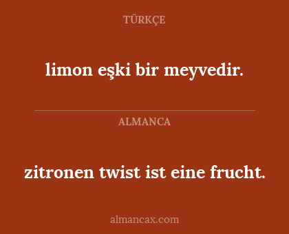 limon eşki bir meyvedir. - zitronen twist ist eine frucht.