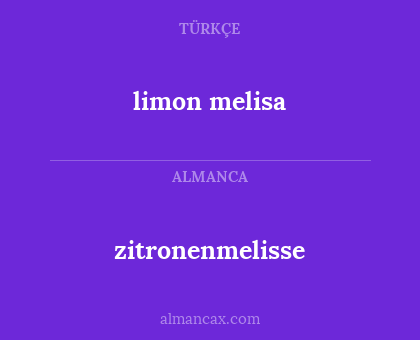limon melisa - zitronenmelisse