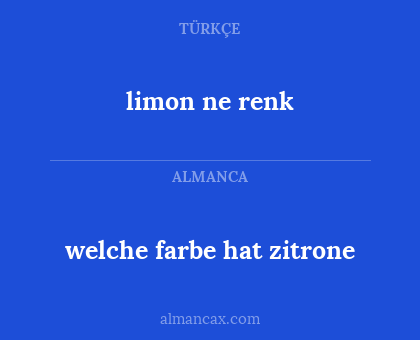 limon ne renk - welche farbe hat zitrone