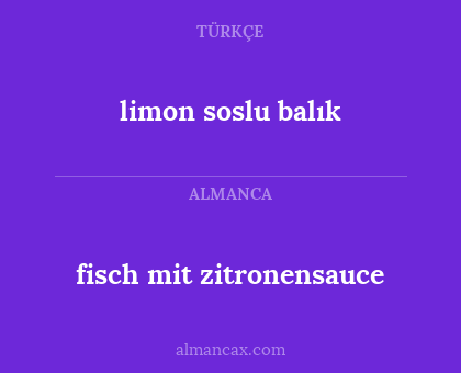 limon soslu balık - fisch mit zitronensauce