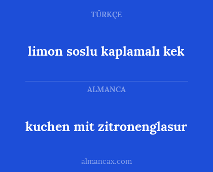limon soslu kaplamalı kek - kuchen mit zitronenglasur