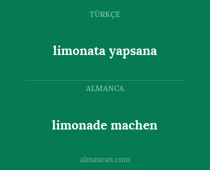 limonata yapsana - limonade machen