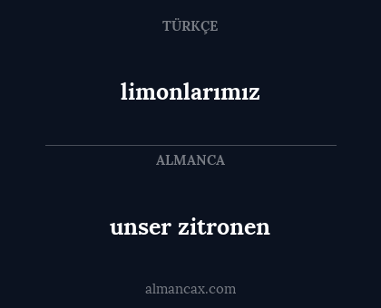 limonlarımız - unser zitronen