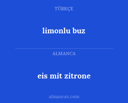 limonlu buz - eis mit zitrone
