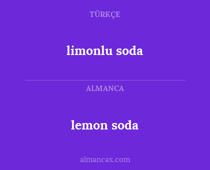 lemon soda - limonlu soda
