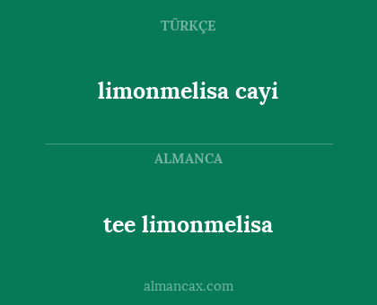 tee limonmelisa - limonmelisa cayi