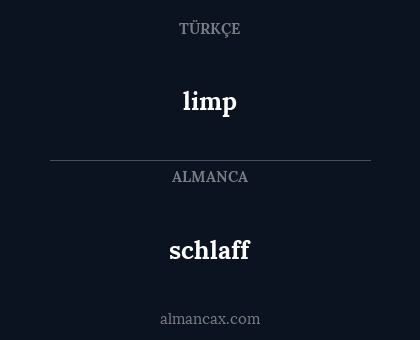 limp - schlaff