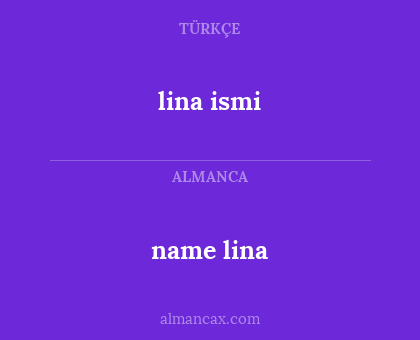 name lina - lina ismi