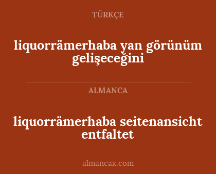 liquorrämerhaba yan görünüm gelişeceğini - liquorrämerhaba seitenansicht entfaltet