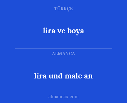 lira ve boya - lira und male an