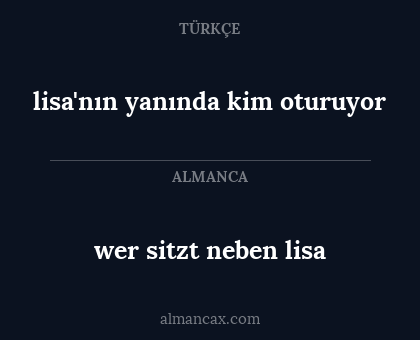 lisa'nın yanında kim oturuyor - wer sitzt neben lisa