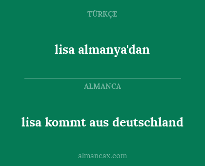 lisa almanya'dan - lisa kommt aus deutschland