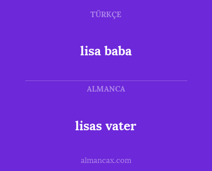 lisa baba - lisas vater
