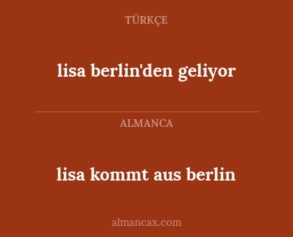 lisa kommt aus berlin - lisa berlin'den geliyor