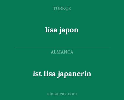 ist lisa japanerin - lisa japon