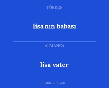 lisa vater - lisa'nın babası