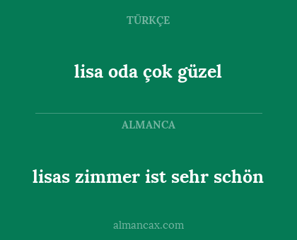 lisas zimmer ist sehr schön - lisa oda çok güzel