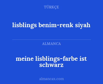 lisblings benim-renk siyah - meine lisblings-farbe ist schwarz