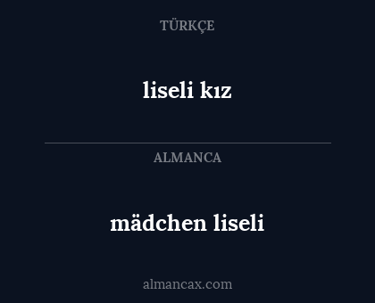 mädchen liseli - liseli kız