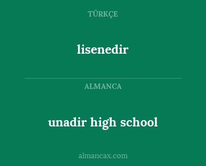 lisenedir - unadir high school