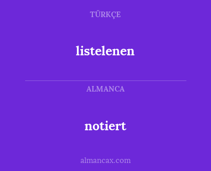 notiert - listelenen