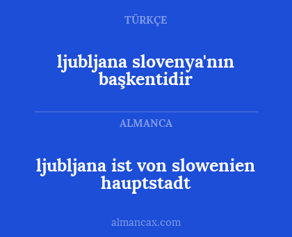 ljubljana slovenya'nın başkentidir - ljubljana ist von slowenien hauptstadt