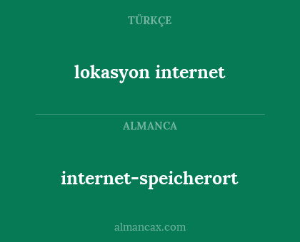 internet-speicherort - lokasyon internet