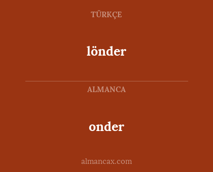onder - lönder