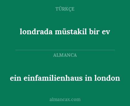 londrada müstakil bir ev - ein einfamilienhaus in london