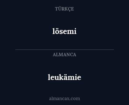 leukämie - lösemi