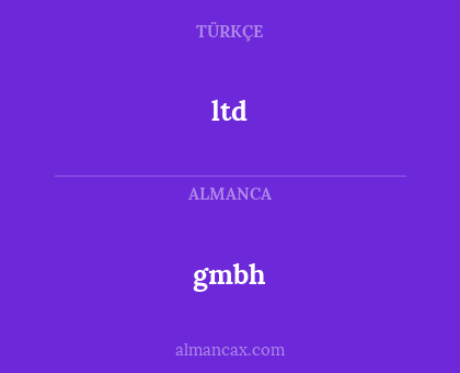 ltd - gmbh