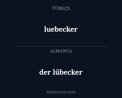 luebecker - der lübecker